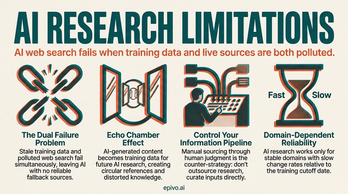 AI Research Limitations - shareable infographic with key concepts
