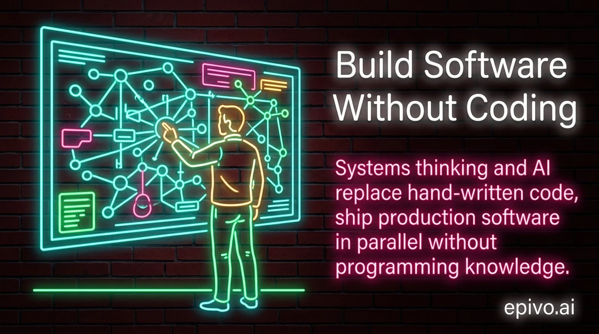 Build Software Without Coding - visual share card