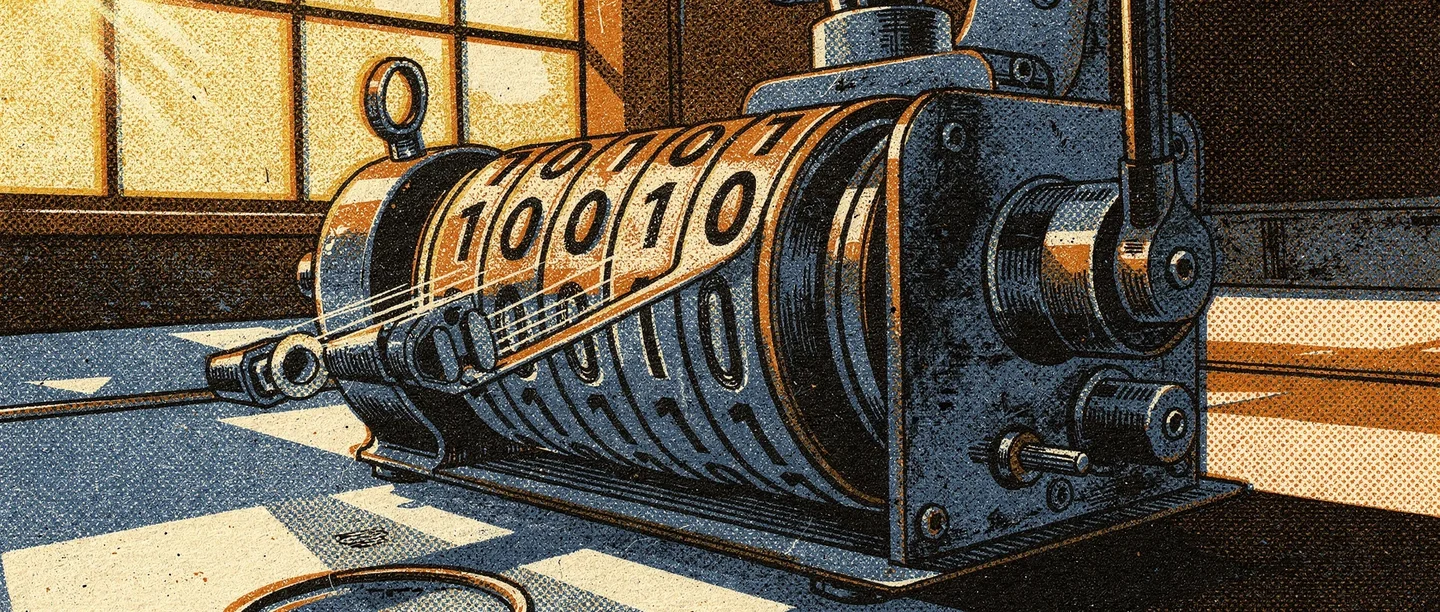 A student writing binary code — 0s and 1s — on a whiteboard, exploring what is binary in a computing lesson