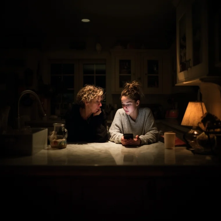 A family discussing social media use around a kitchen table — a healthy approach to navigating what is social media