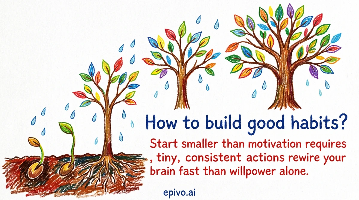 How to build good habits? - visual share card