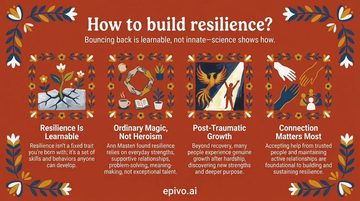 How to build resilience? - shareable infographic with key concepts