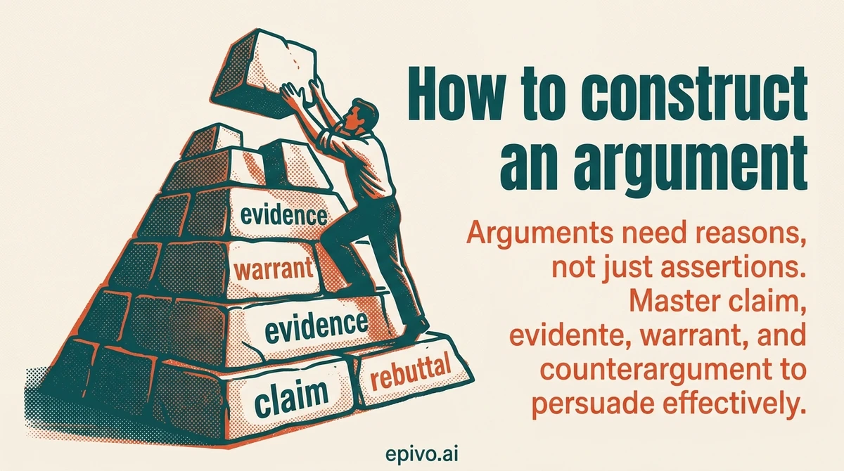 How to construct an argument - visual share card