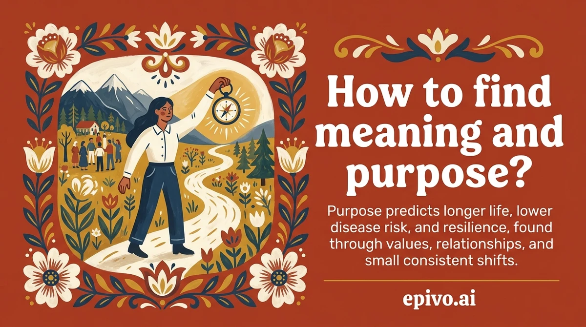 How to find meaning and purpose? - visual share card