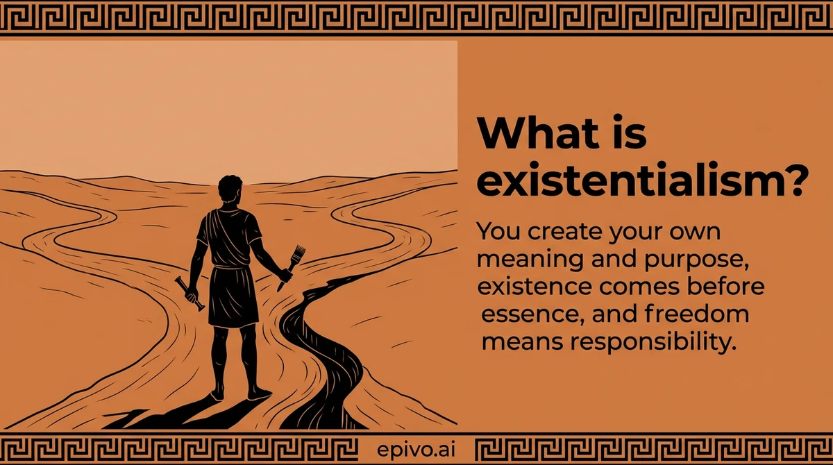 What is existentialism? - visual share card