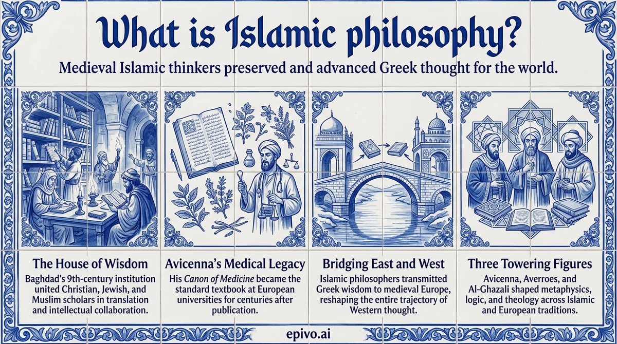 What is Islamic philosophy? - shareable infographic with key concepts
