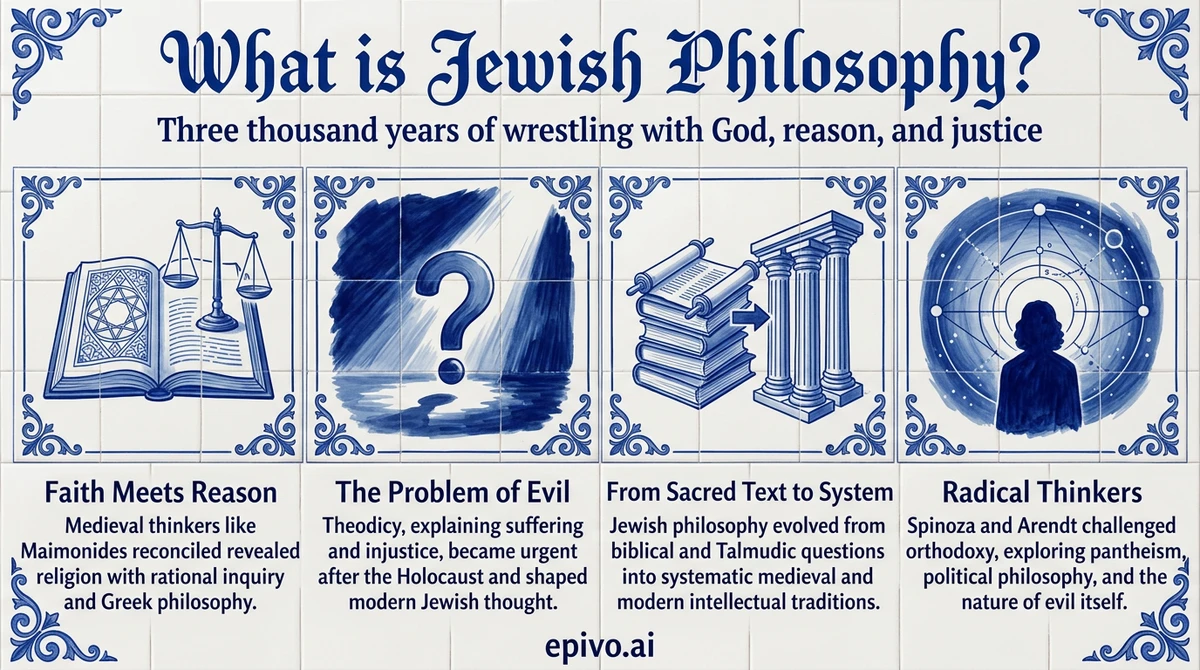 What is Jewish Philosophy? - shareable infographic with key concepts
