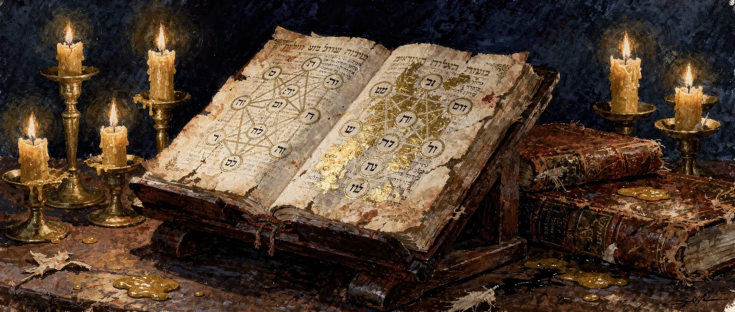 A student exploring what is Kabbalah through a diagram of the Tree of Life and its ten Sefirot