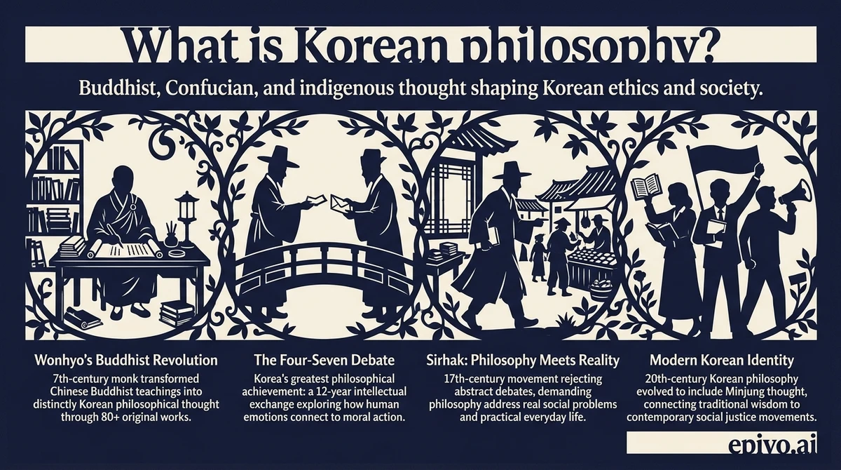 What is Korean philosophy? - shareable infographic with key concepts