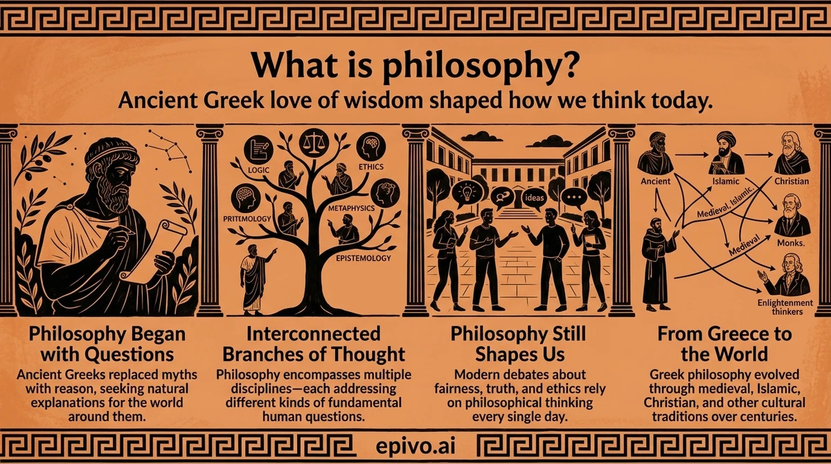 What is philosophy? - shareable infographic with key concepts