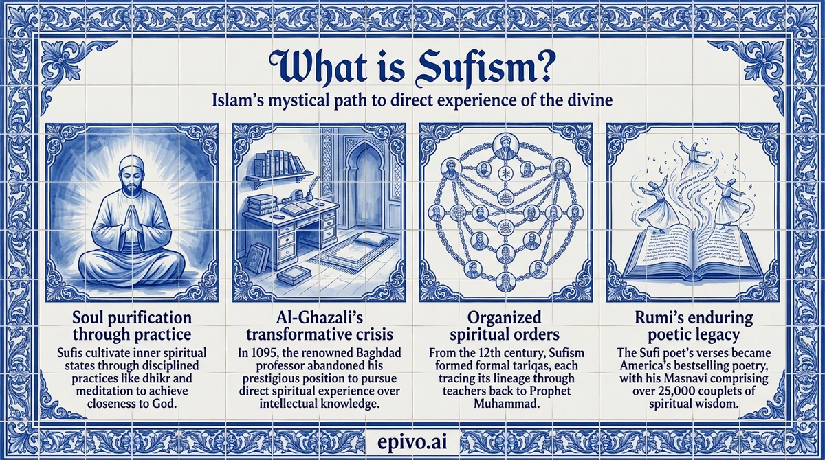 What is Sufism? - shareable infographic with key concepts