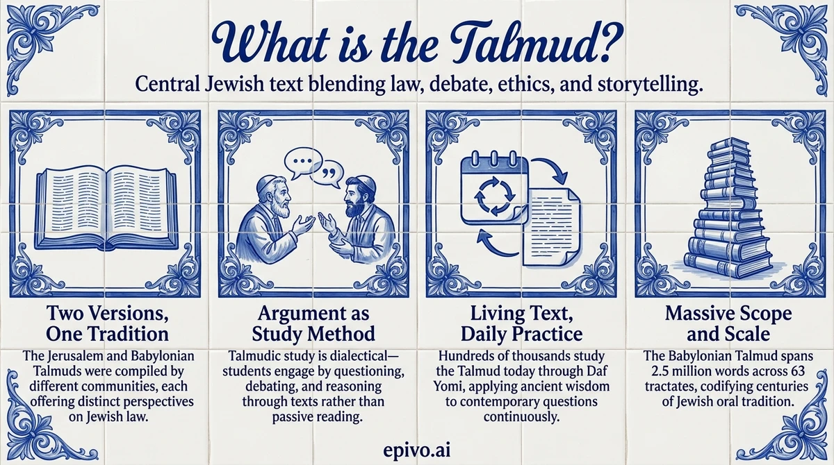 What is the Talmud? - shareable infographic with key concepts