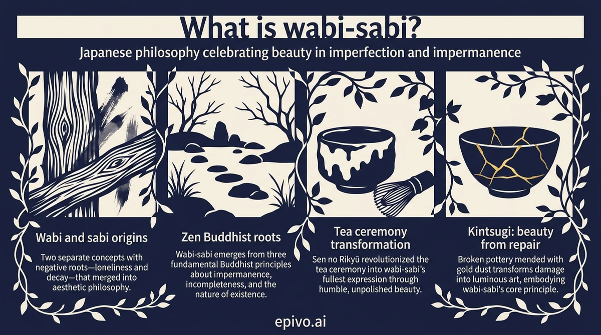 What is wabi-sabi? - shareable infographic with key concepts