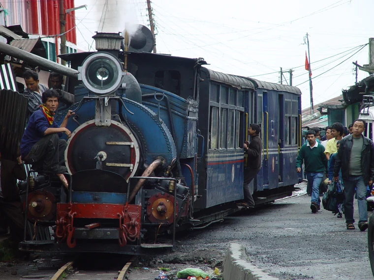 The Darjeeling Himalayan Railway in India, a colonial-era railway built under British rule that became a UNESCO World Heritage Site