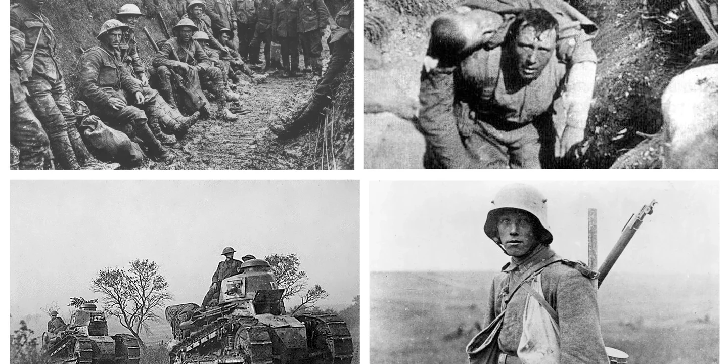 British soldiers in a trench on the Western Front during World War 1