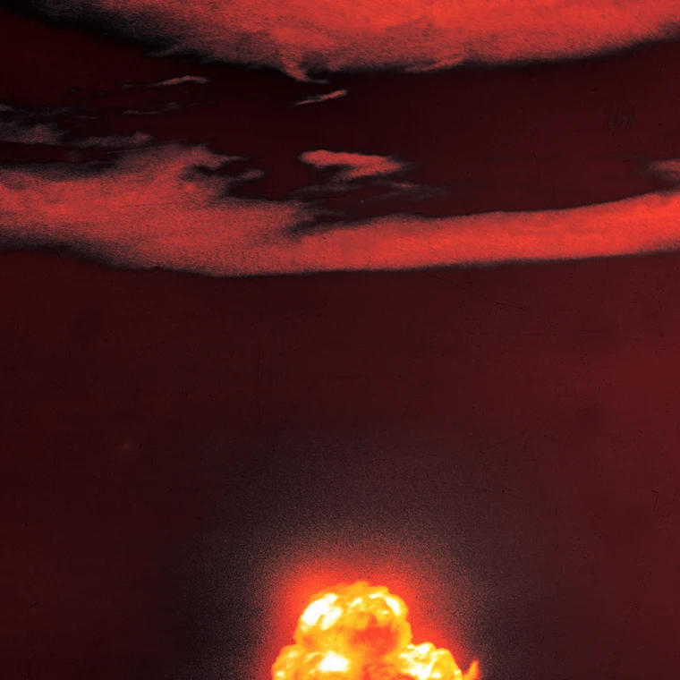 Scientists and military personnel at the Trinity test site in New Mexico, where the first atomic bomb was detonated in July 1945