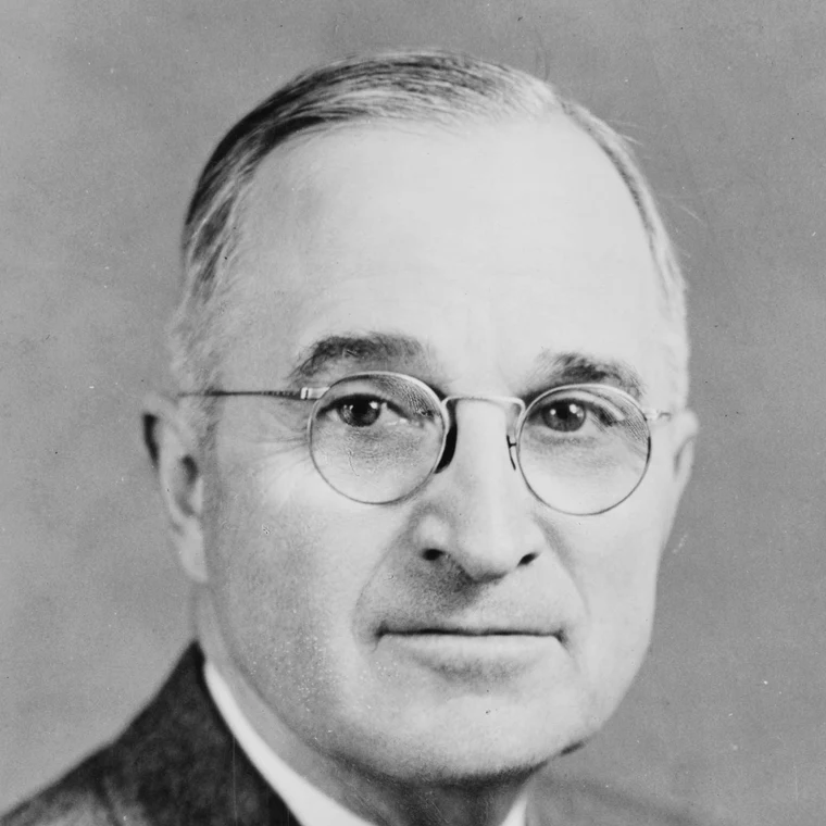 President Harry Truman announcing Japan's surrender after the atomic bombs ended World War 2 in August 1945