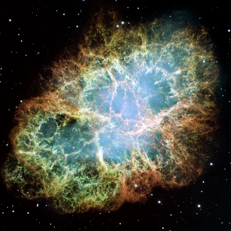 What is a black hole? The Crab Nebula — remnant of a supernova explosion that left behind a neutron star, photographed by the Hubble Space Telescope