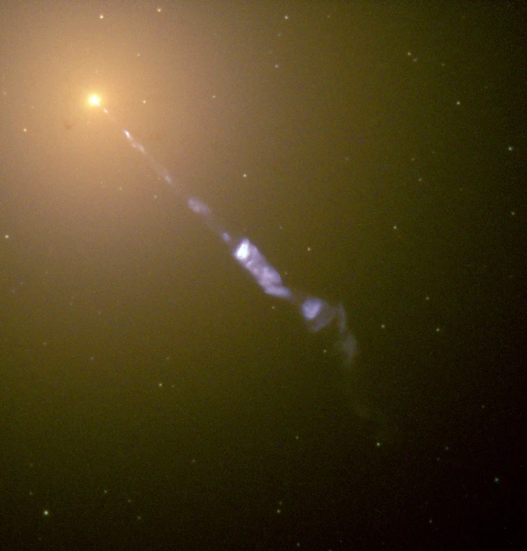 What is a black hole? Galaxy M87 in radio, X-ray, and optical light — its supermassive black hole launches a relativistic jet stretching 5,000 light-years