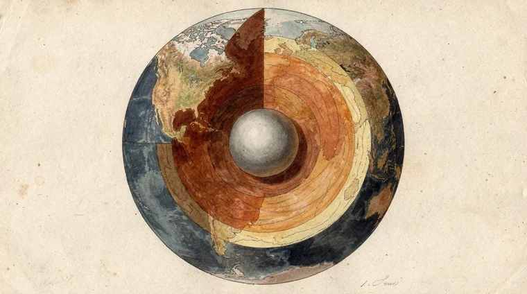 Earth's layers and the engine beneath