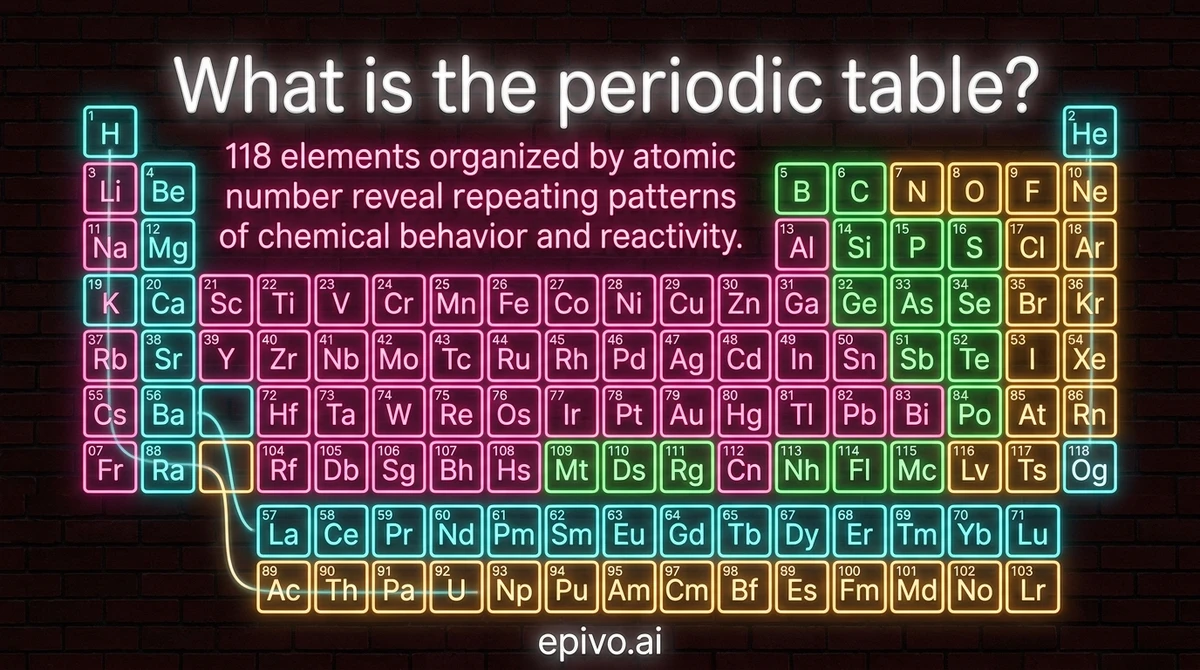 What is the periodic table? - visual share card