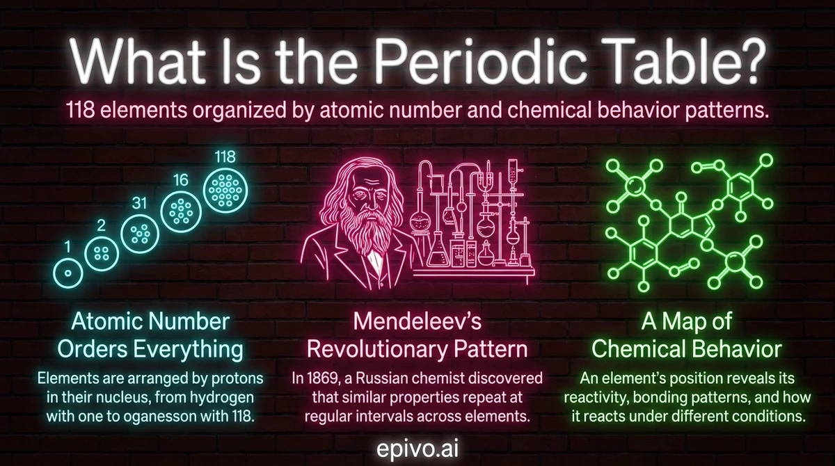 What Is the Periodic Table? - shareable infographic with key concepts