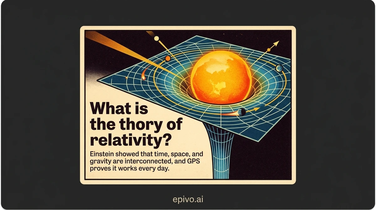 What is the theory of relativity? - visual share card