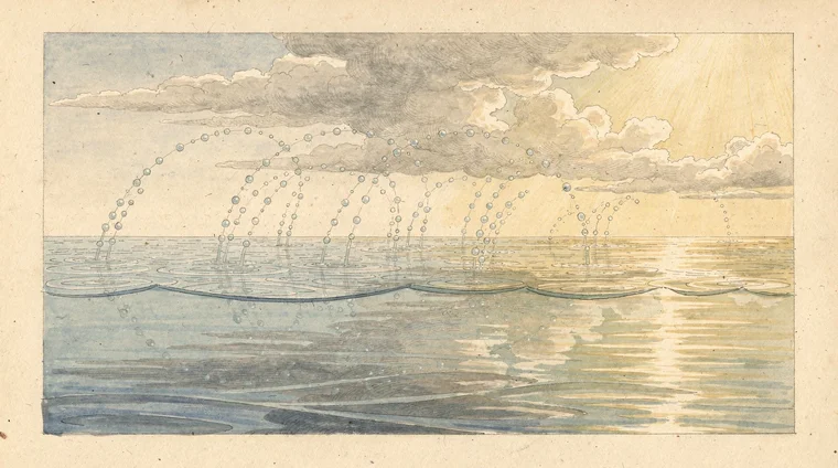 Evaporation and condensation — how the water cycle works upward