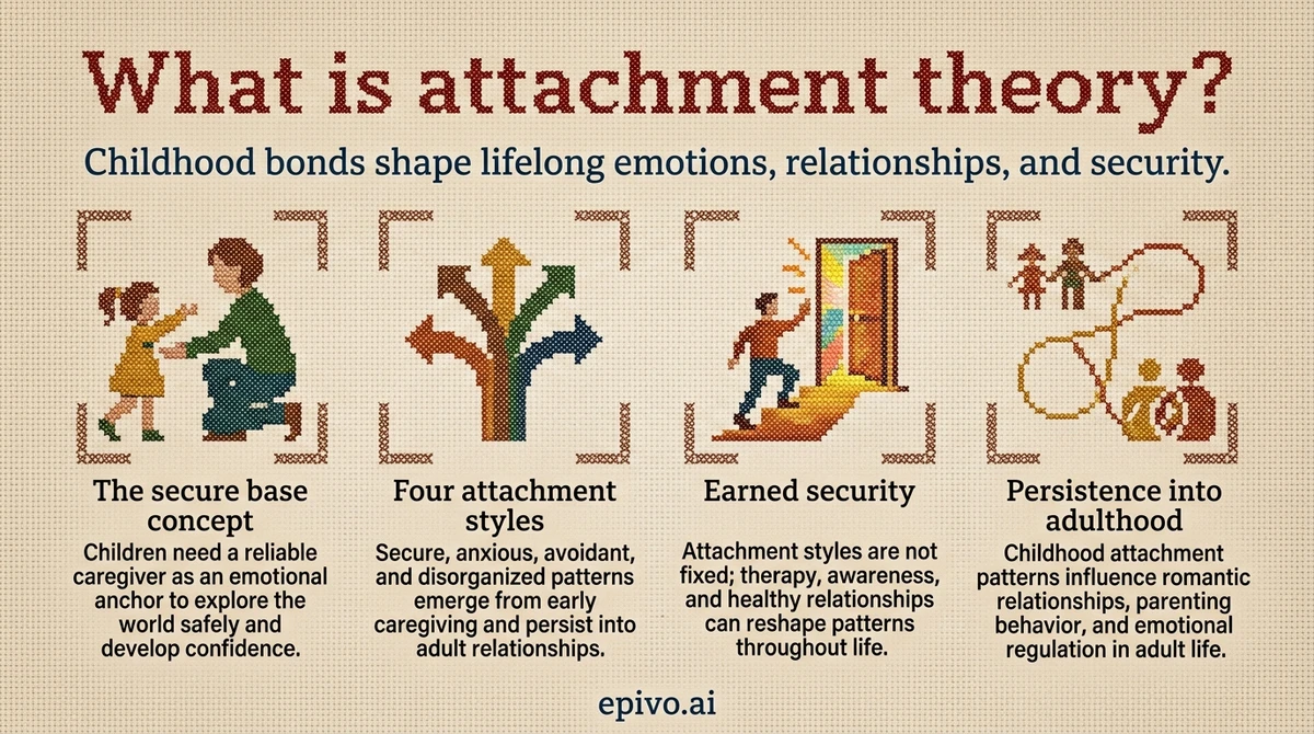 What is attachment theory? - shareable infographic with key concepts