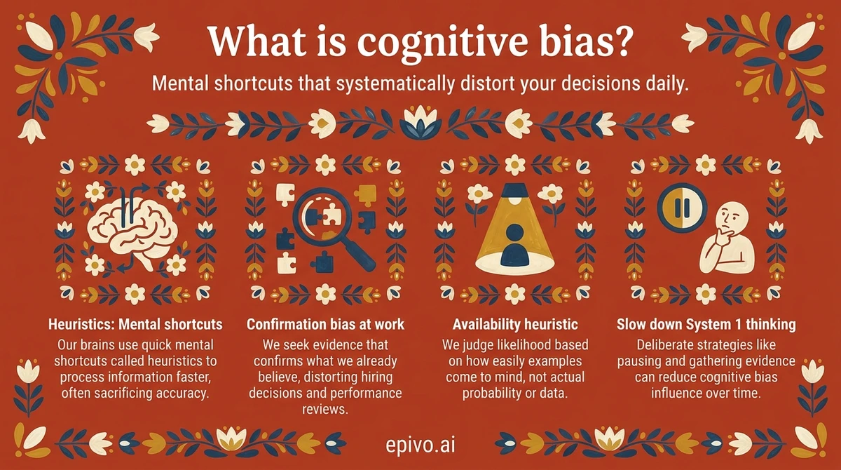 What is cognitive bias? - shareable infographic with key concepts