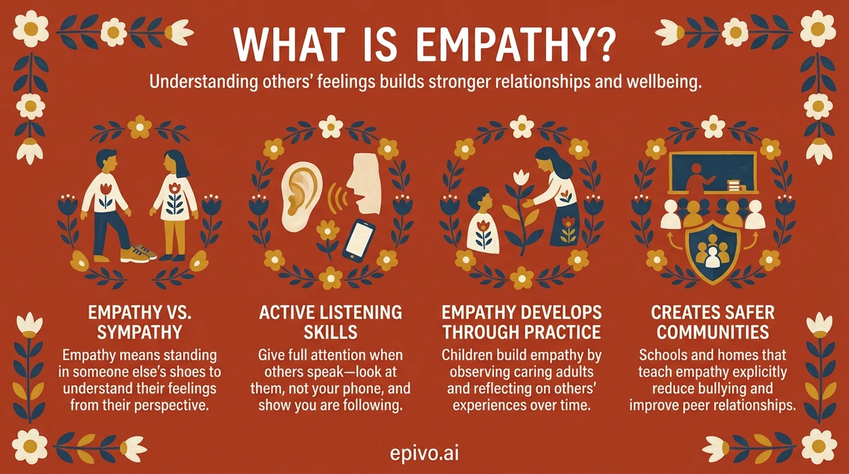 What is empathy? - shareable infographic with key concepts