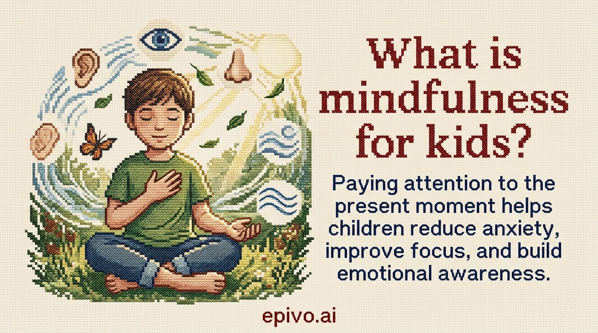 What is mindfulness for kids? - visual share card