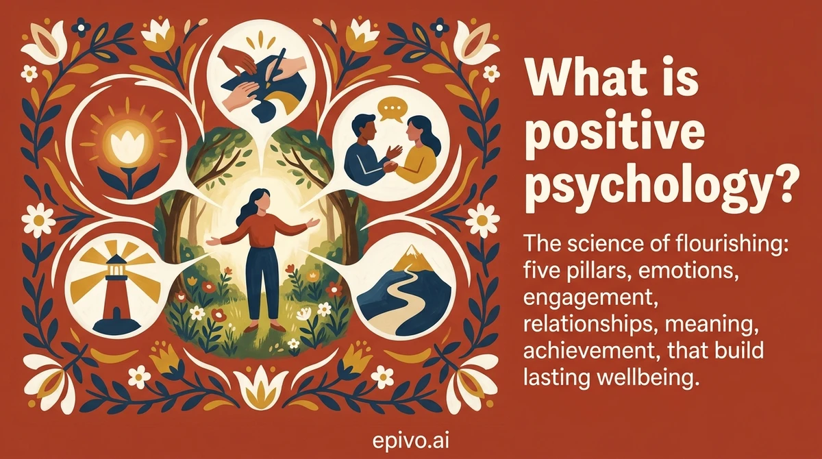 What is positive psychology? - visual share card