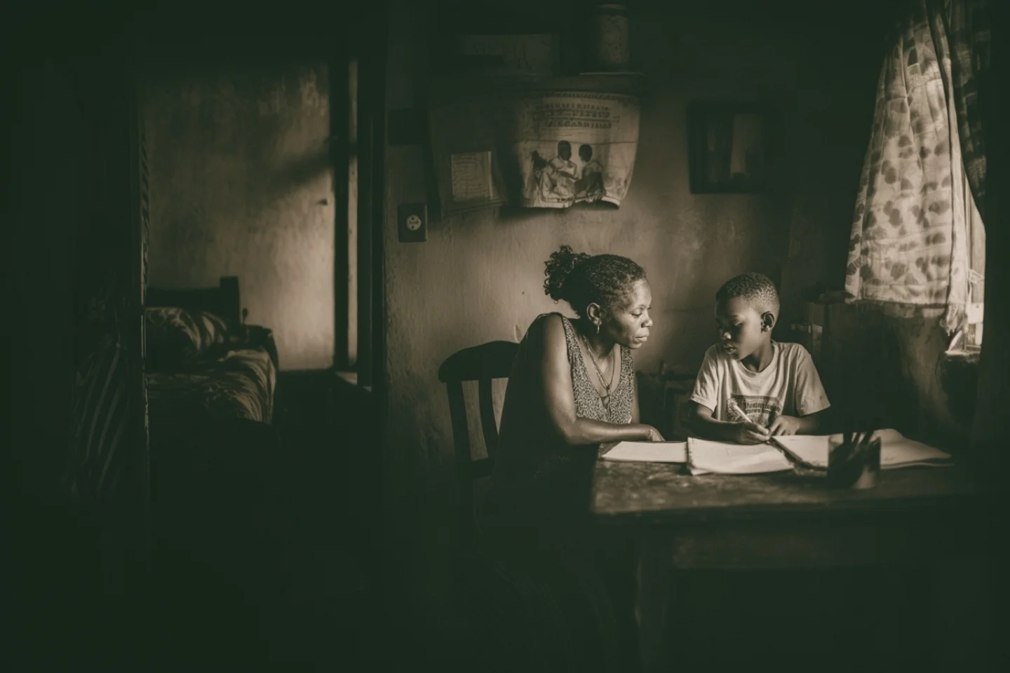 Homeschooled student working with a tutor at home