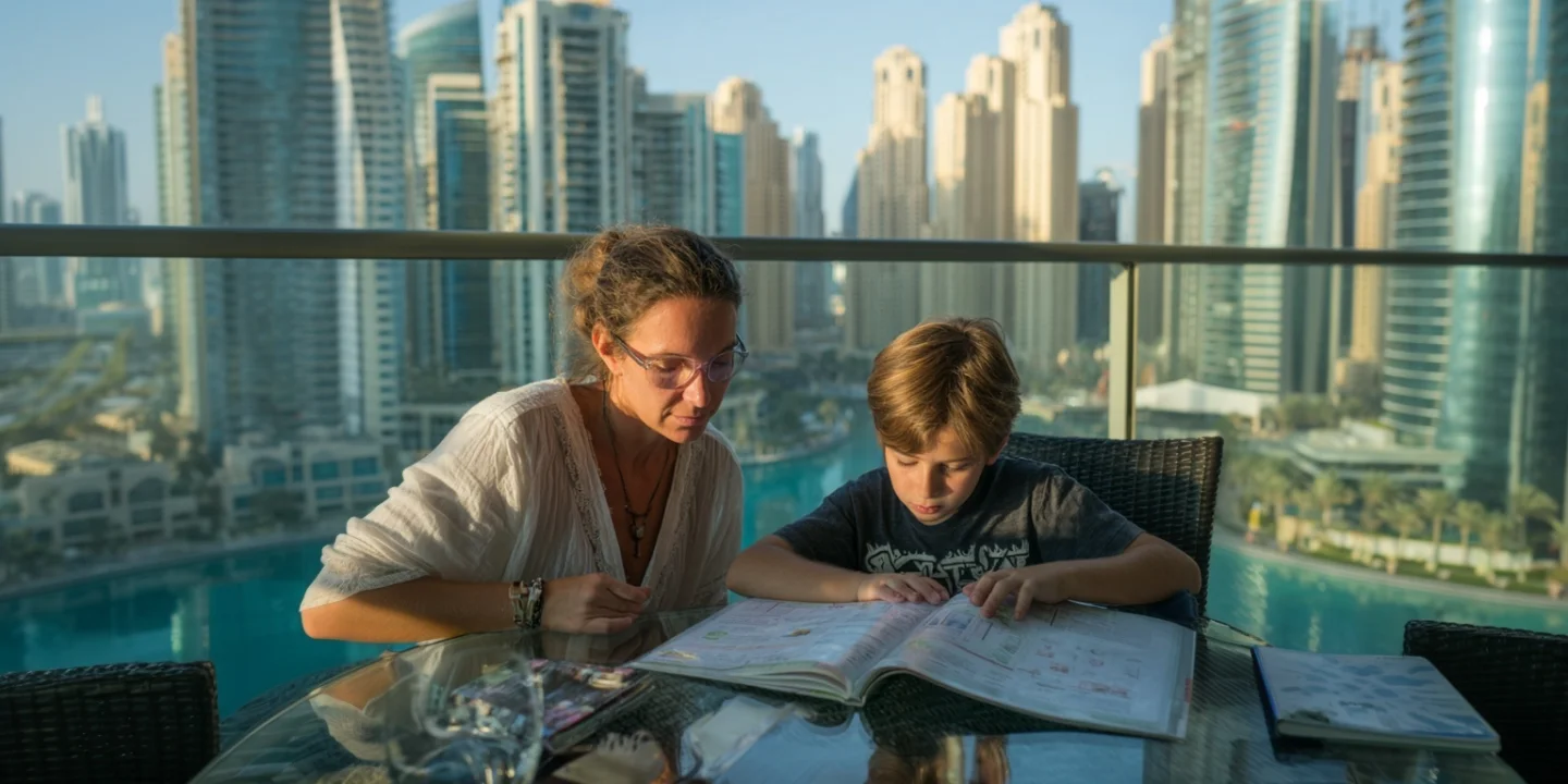 Family homeschooling in Dubai with Cambridge curriculum materials