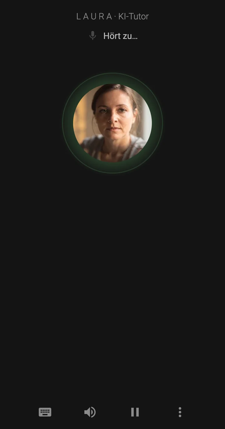 Die Epivo-App, während Laura zuhört