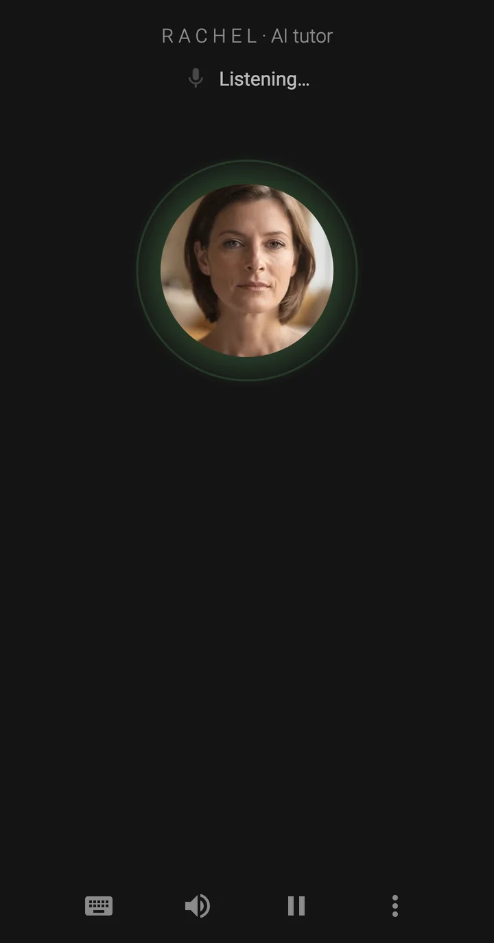 The Epivo app while the tutor, Rachel, listens