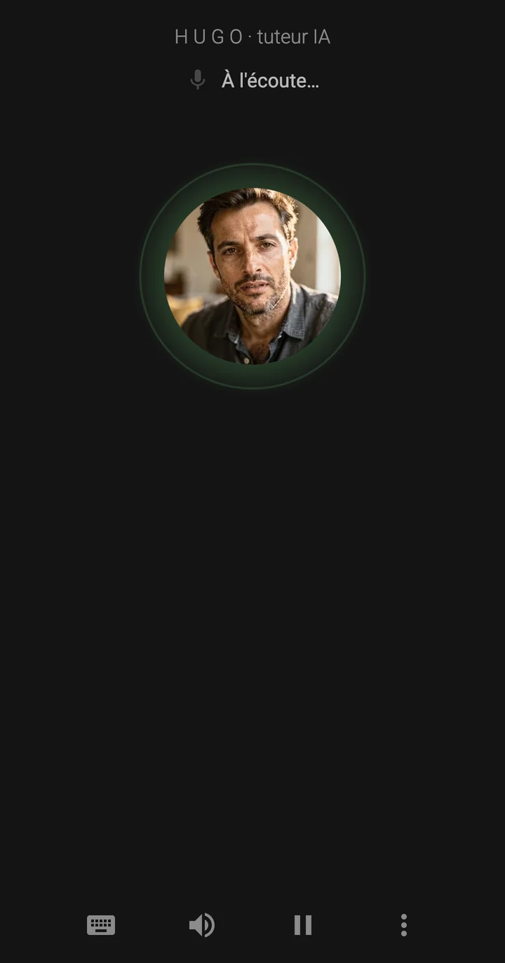 L'application Epivo pendant que Hugo écoute