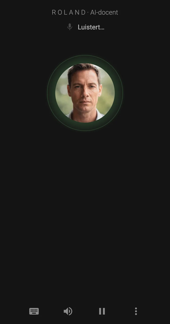 De Epivo-app terwijl Roland luistert
